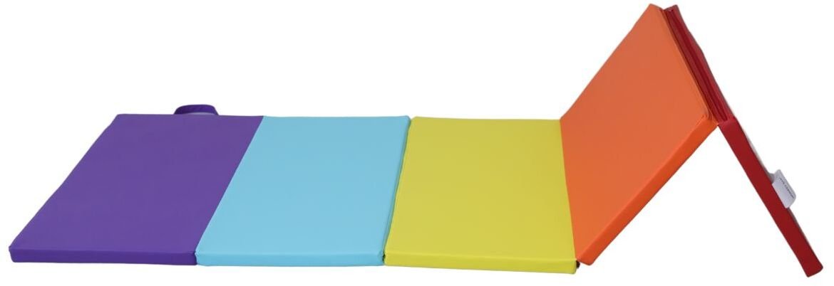 Małpiszon materac gimnastyczny Satellite 195x75x3 cm pięcioczęściowy - kolorowy