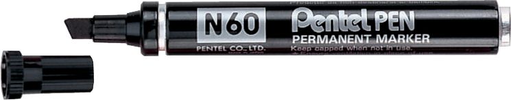 MARKER PERMANENT N60 KOŃCÓWKA ŚCIĘTA CZARNY