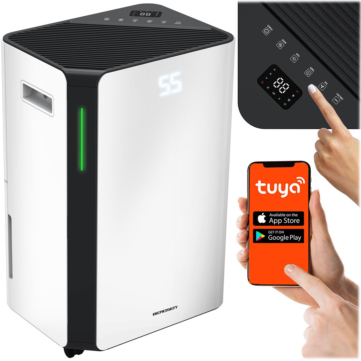 Berdsen Osuszacz powietrza kompresorowy - pochłaniacz wilgoci 20l/24h higrostat BD-532 biały