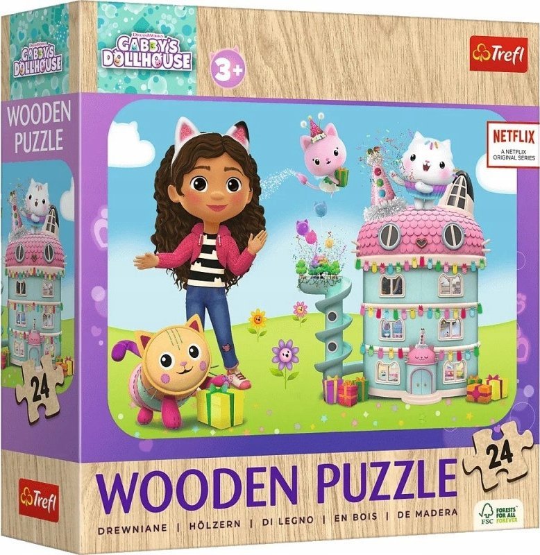 Trefl Puzzle drewniane Wesoła Gabby i przyjaciele 24 elementy (20268)