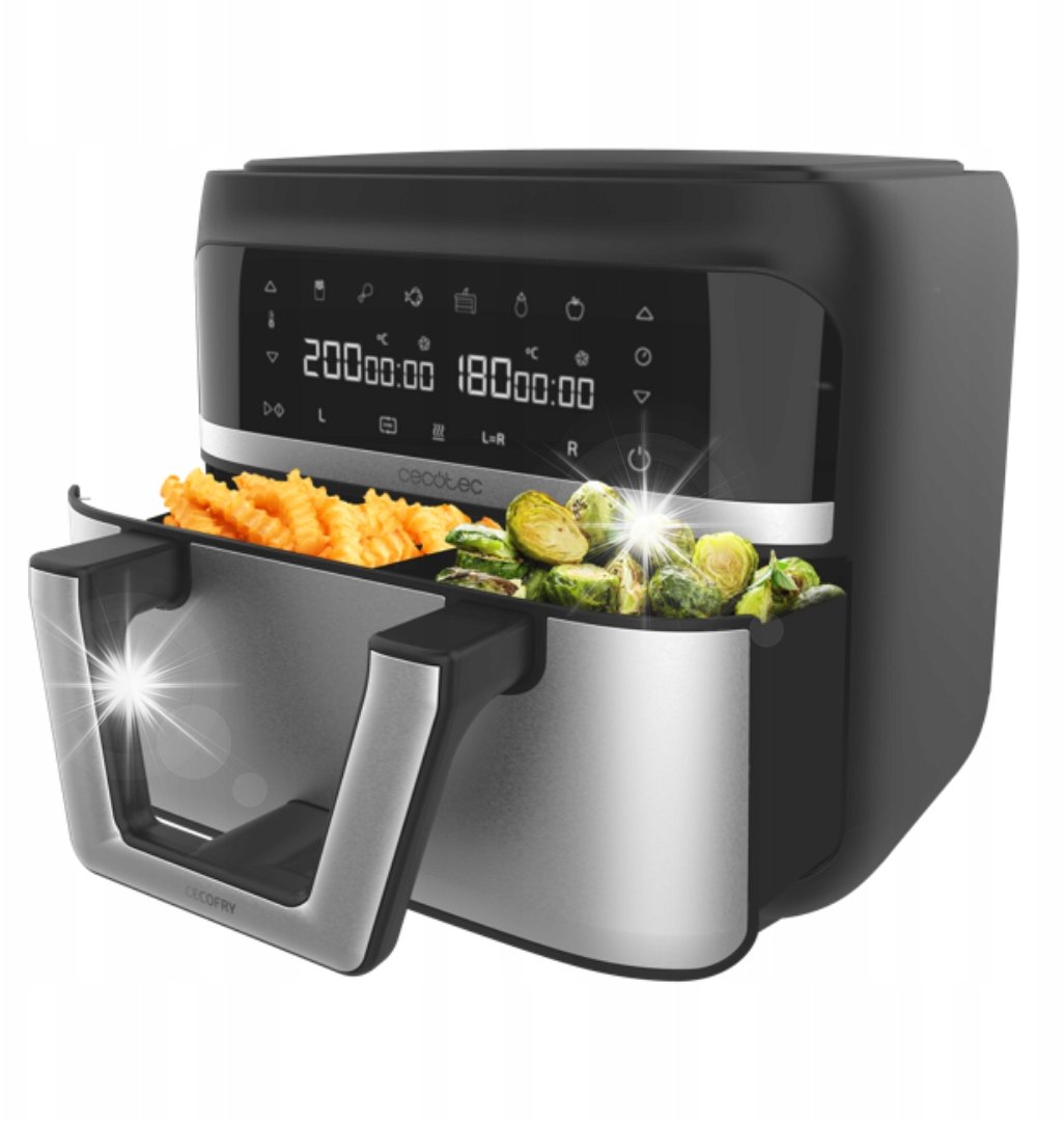 Frytkownica beztłuszczowa Cecotec Frytkownica beztłuszczowa AIR FRYER frytownica CECOFRY Dual 9000 9l 2850W