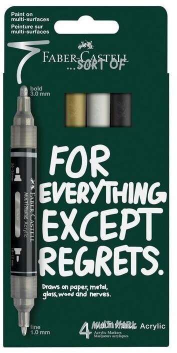Faber-Castell Markery akrylowe Multimark 4kol. FABER CASTELL