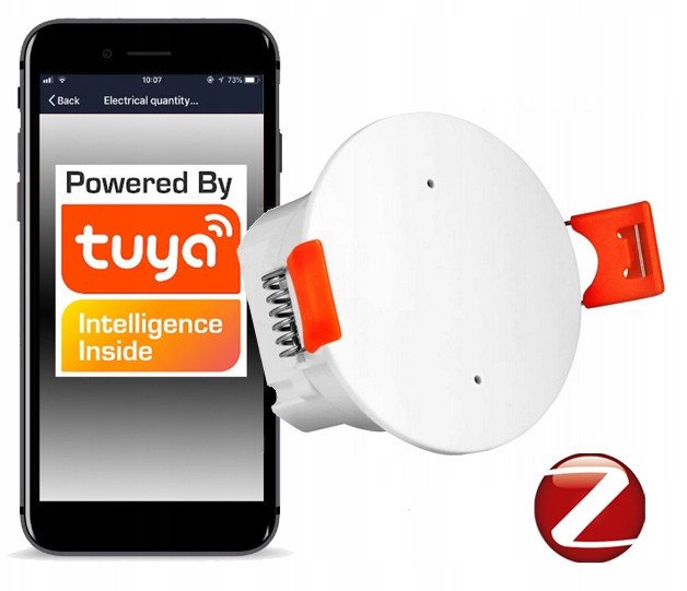 Sufitowy czujnik mikrofalowy sensor obecności ZigBee TUYA Smart 230V