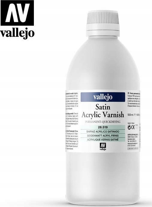 Vallejo : Satin Acrylic Varnish 500ml