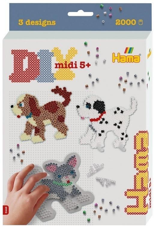 Hama Koraliki Midi Pies i Kot 2000el