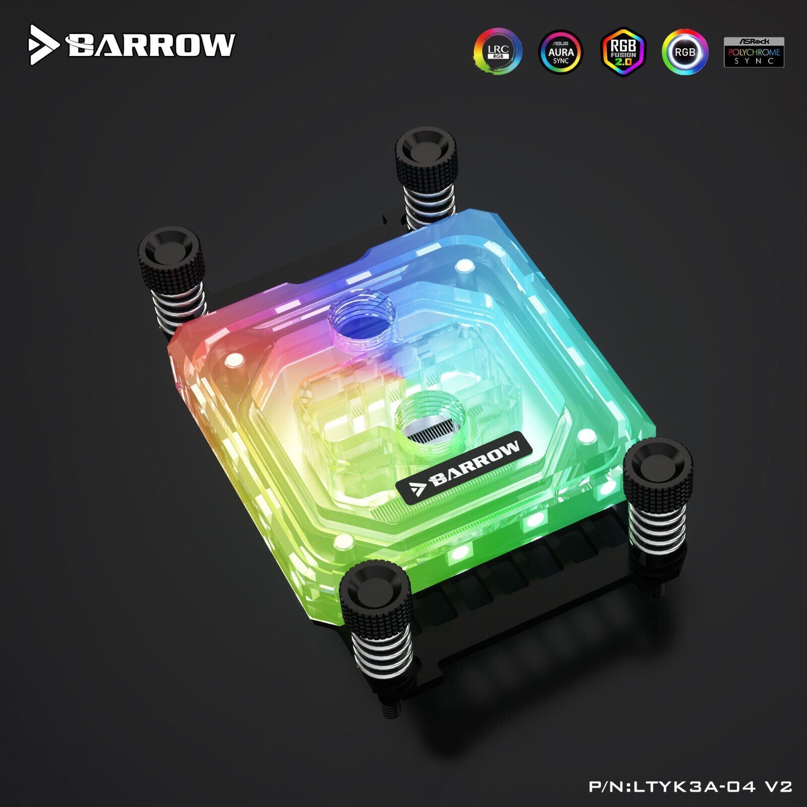 Barrow AMD chłodnica CPU RGB, akryl - biały