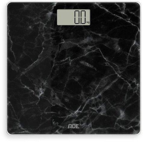Waga łazienkowa Waga łazienkowa, do 180 kg, 30 x 30 cm, marmurowy wzór, czarna / ADE