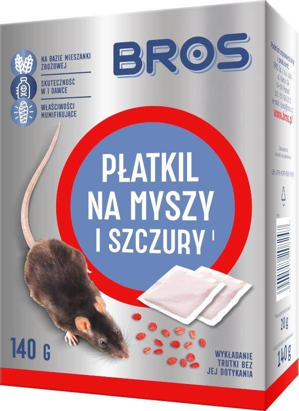 Bros Płatkil na myszy i szczury 140 g