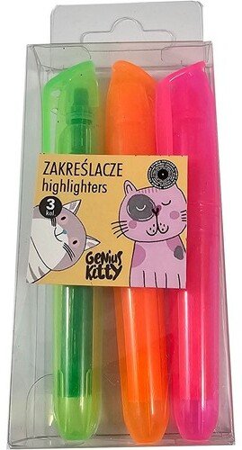 Ziemia Obiecana Zakreślacze Genius Kitty 3kol