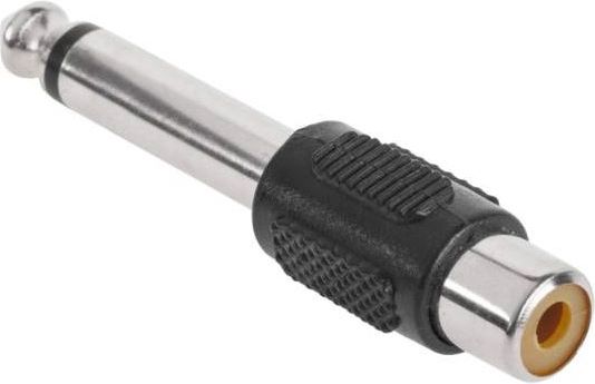 Adapter AV LechPol Jack 6.3mm - RCA (Cinch) czarny (ZLA0288)