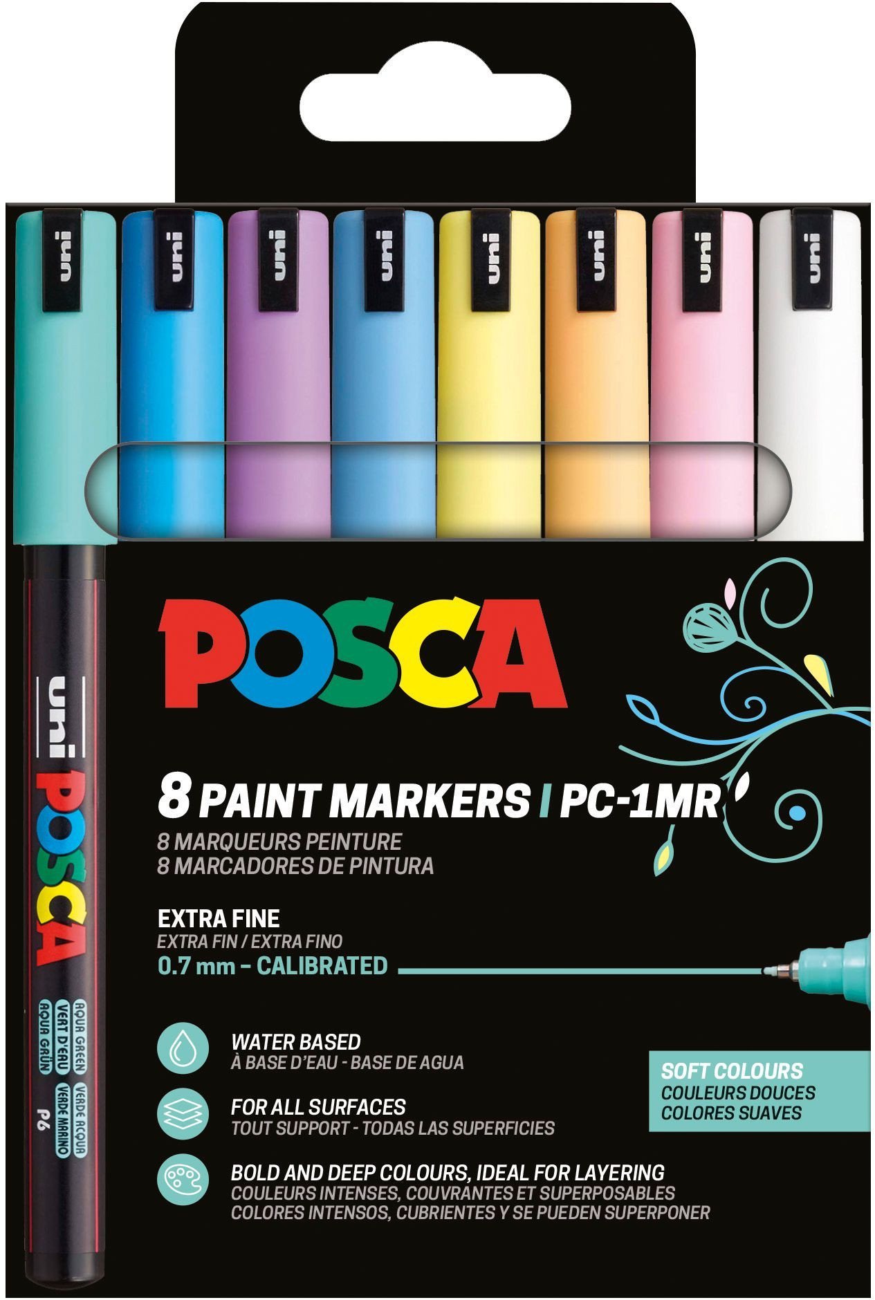 Posca POSCA 442258 Marker UNI PC-1MR 8er Set Soft Col