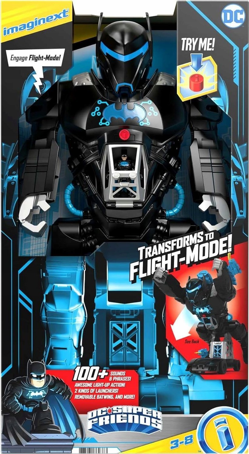 Zdjęcia - Figurka / zabawka transformująca Mattel Figurka   Imaginext DC Super Friends Bat-Tech Batbot Toy Figur 