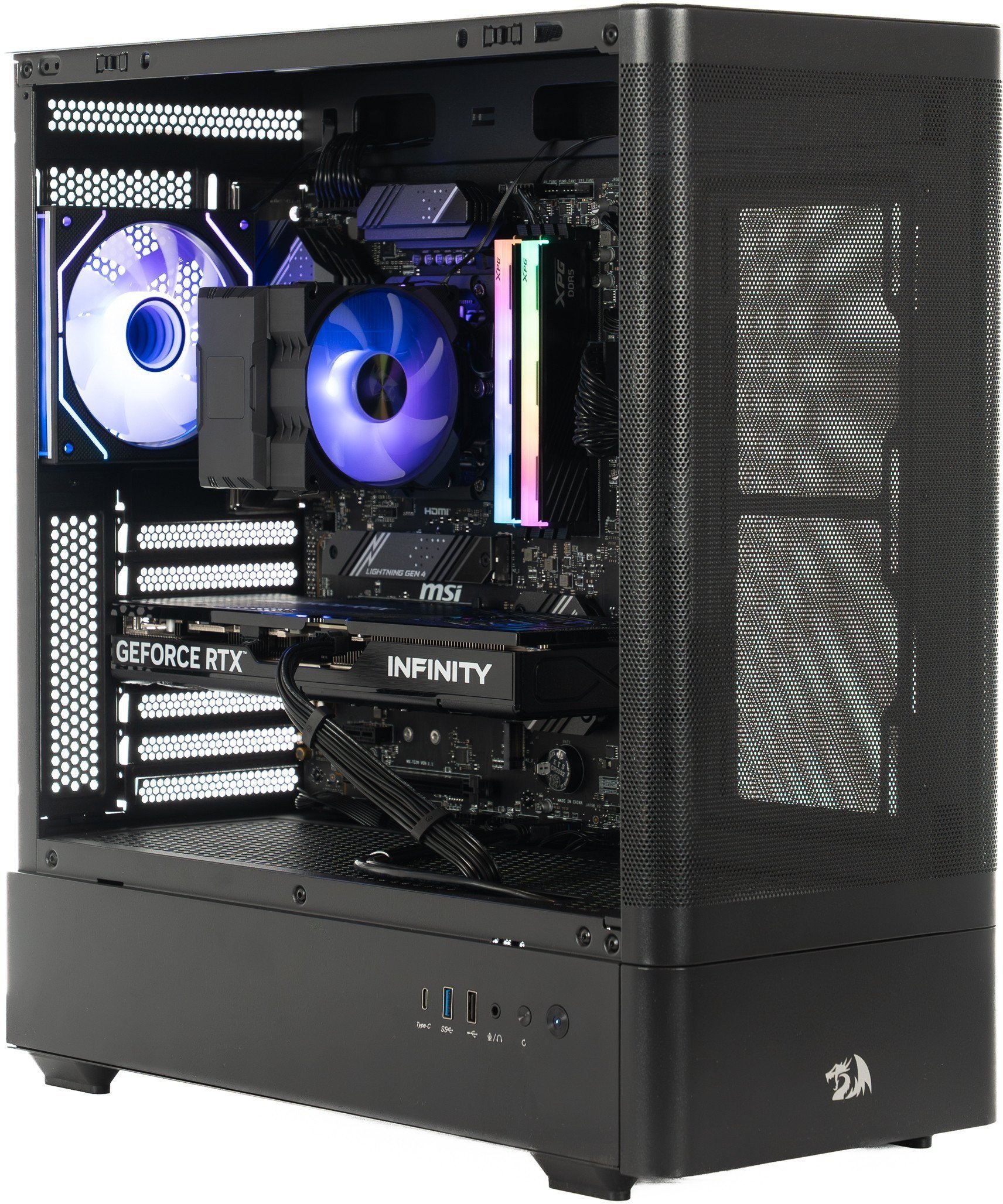 Komputer Game X G100, Core i5-12400F, 32 GB, Radeon RX 7600, 1 TB M.2 PCIe Windows 11 Home