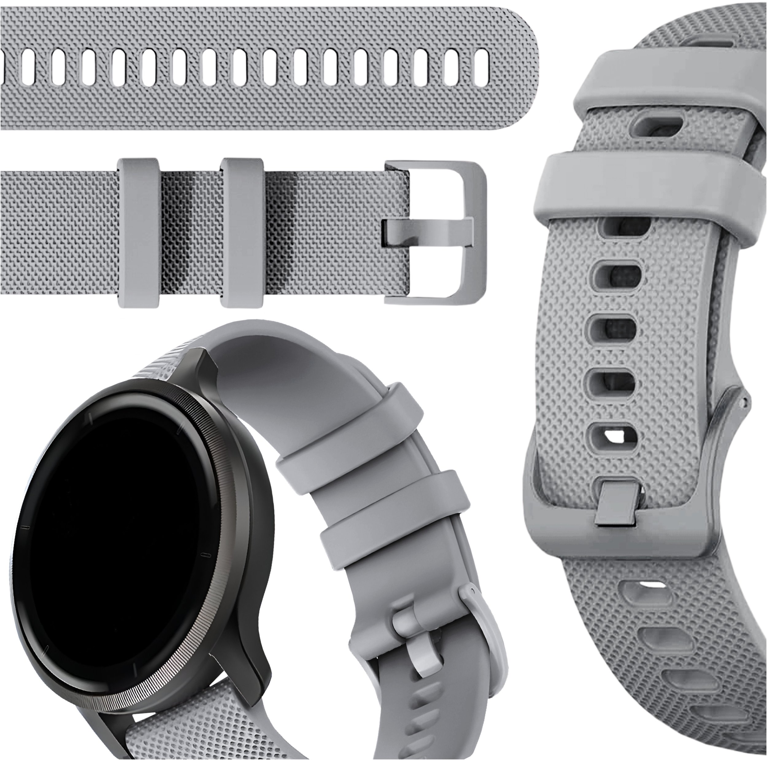 ChronSmarta Pasek ChronSmarta do smartwatch'a Garmin Forerunner 255S 265S Venu 2S 3S Vivomove (Szary)