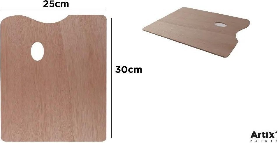 ROSA Paleta malarska prostokątna drewniana 30x25cm