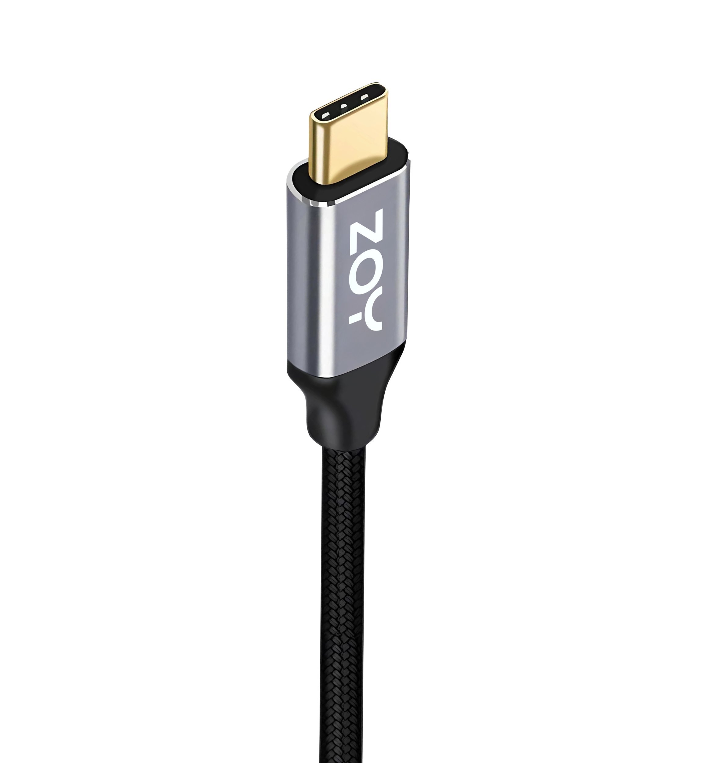 Kabel USB ZOY USB-C - USB-C 1m Czarno-srebrny (ZCCC1)