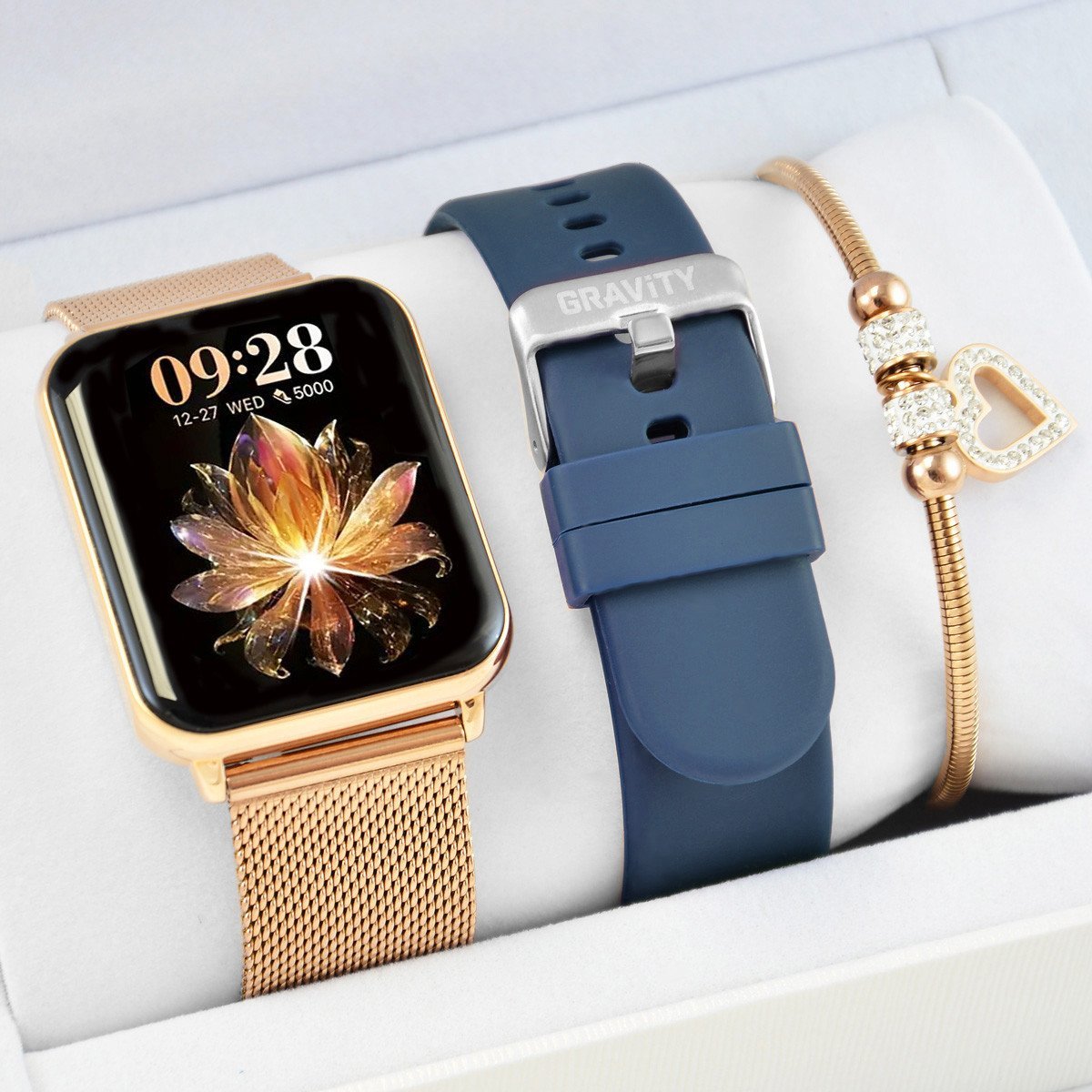Smartwatch Gravity Zestaw damski zegarek damski SMARTWATCH GRAVITY GT17-2 + bransoletka
