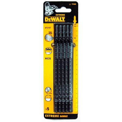 Dewalt Brzeszczot do wyrzynarek typ T HCS180x155mm podziałka 4mm 5szt. do drewna - DT2167