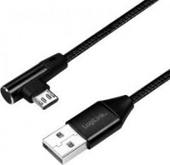 Kabel USB LogiLink USB-A - microUSB 1 m Czarny (CU0142)