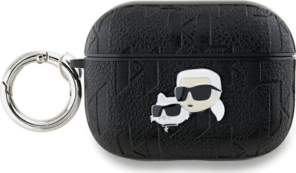 Karl Lagerfeld KLAP2PGKCPK AirPods Pro 2 (2022/2023) cover czarny/black Monogram Karl & Choupette Head