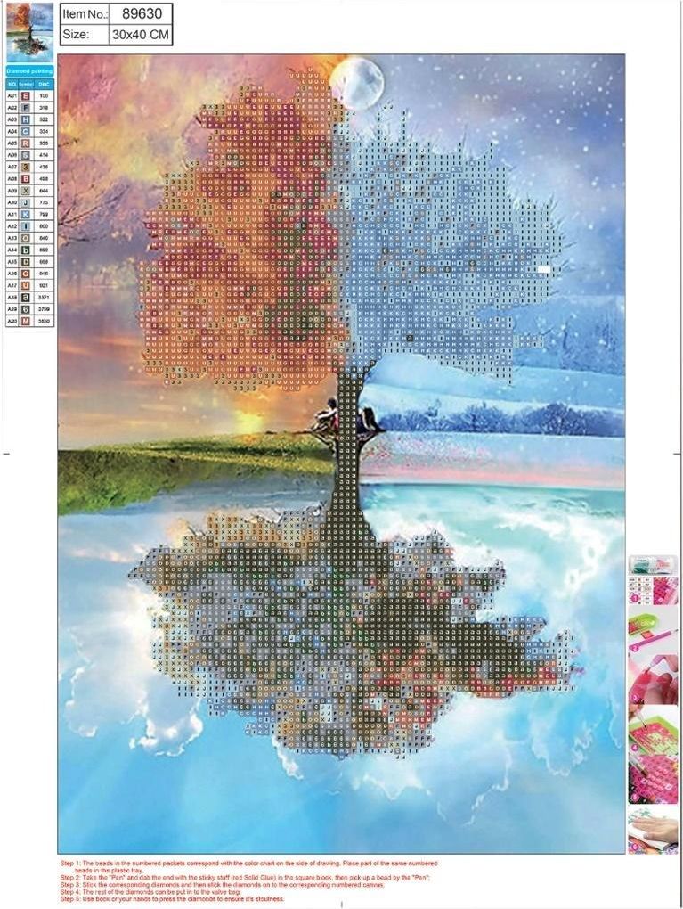 Centrum Mozaika diamentowa 5D 30x40cm Seasons 89630