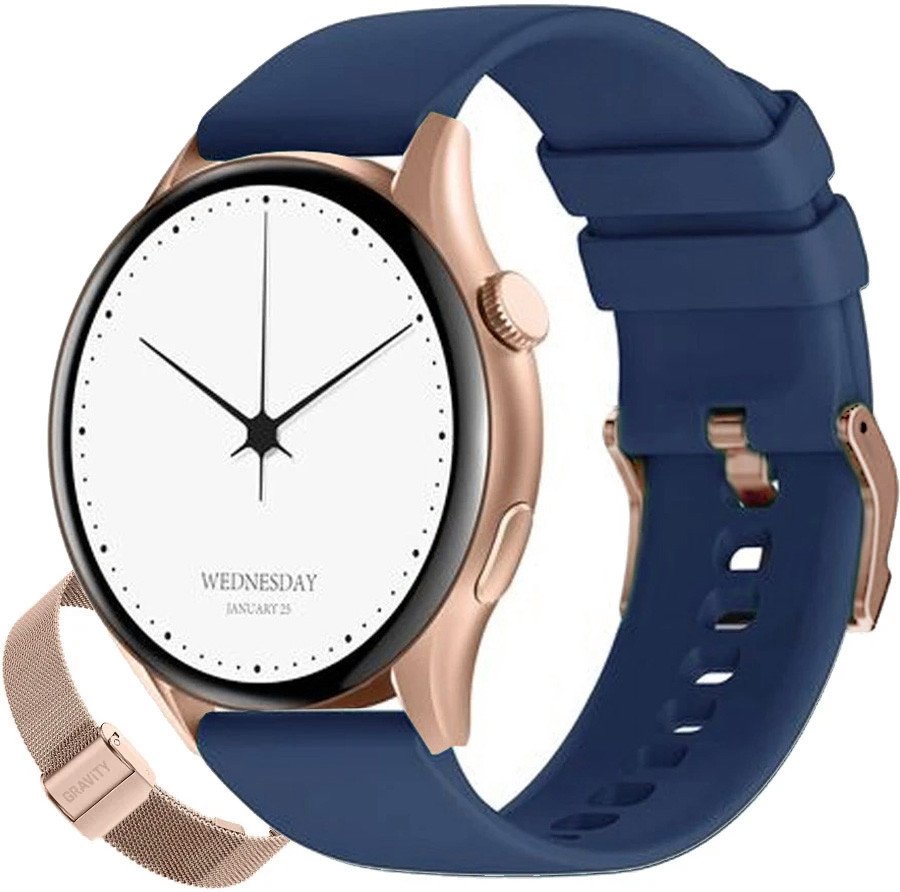 Zegarek damski SMARTWATCH GRAVITY GT11-6 RGD/RGD/BU