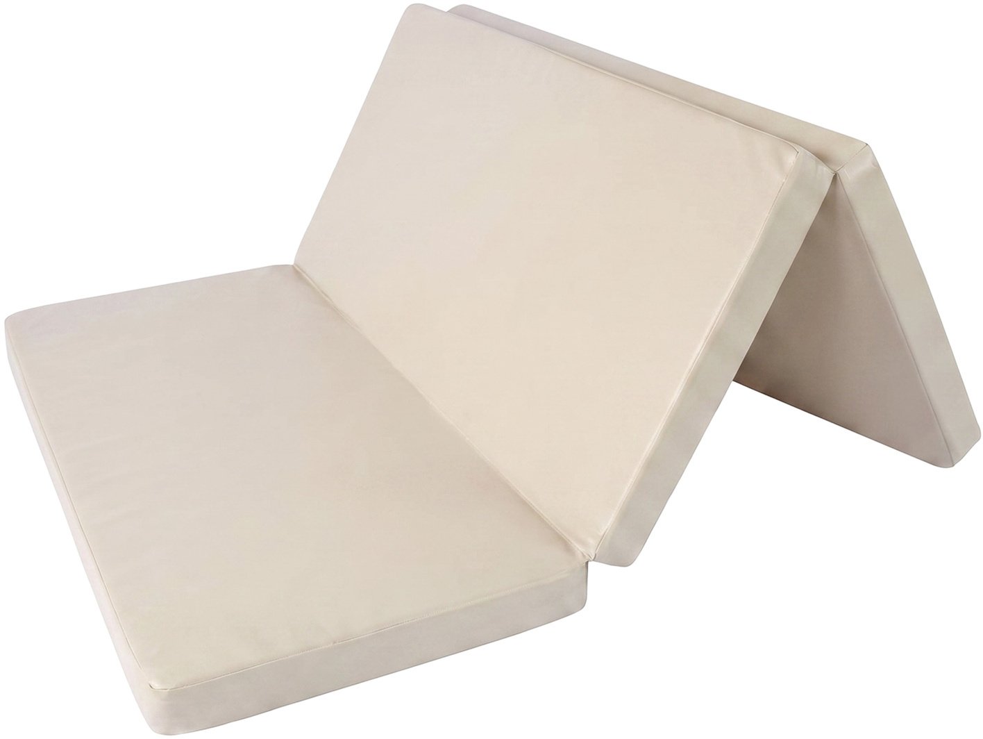 Małpiszon Materac gimnastyczny Gamma 150 x 100 x 10 cm składany 3-częściowy beżowy