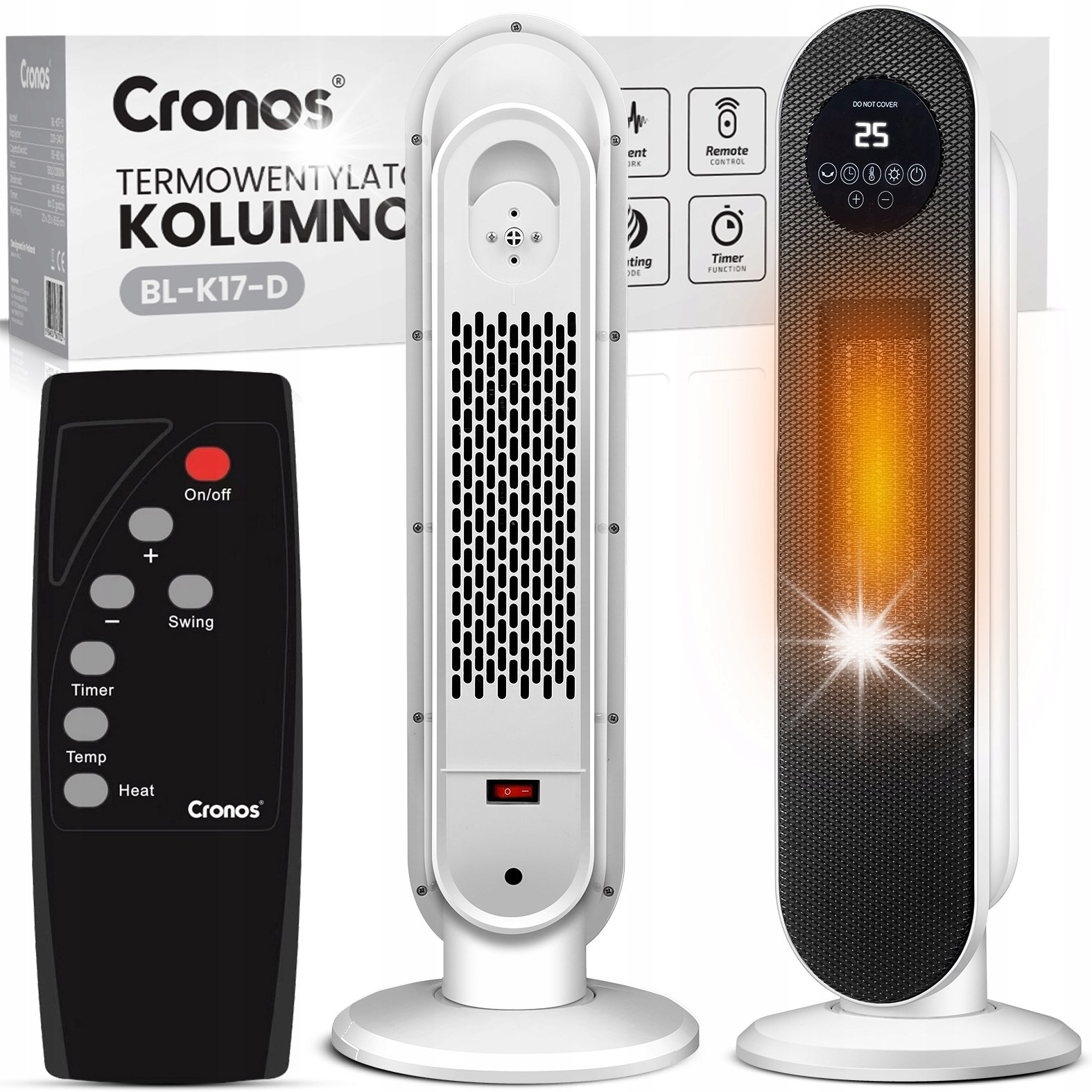 Termowentylator Cronos GRZEJNIK ELEKTRYCZNY TERMOWENTYLATOR FARELKA 2000W