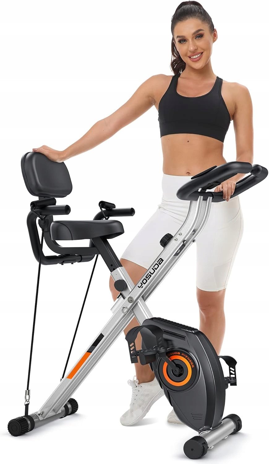 YOSUDA Rower treningowy magnetyczny pionowy 3w1 składany 150 kg 8 poziomów