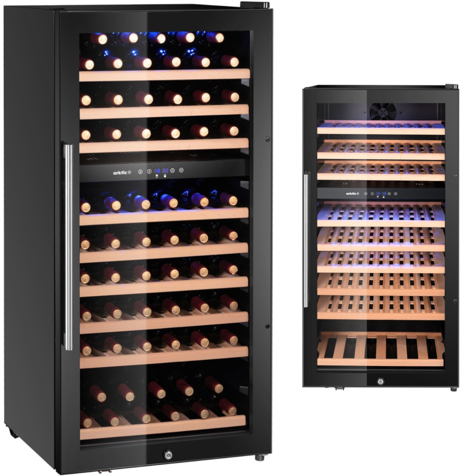 Zdjęcia - Wyposażenie restauracji ARKTIC Lodówka chłodziarka do wina 2-strefowa na 91 butelek 230 l 590x595x1215 mm Lodówka chłodziarka do wina 2-strefowa na
