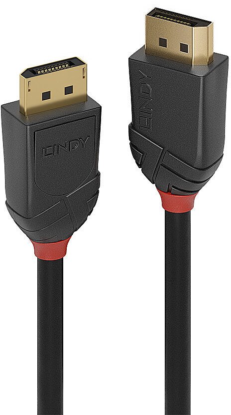 Lindy 5m DisplayPort 2.1 54G Cable, Black Line