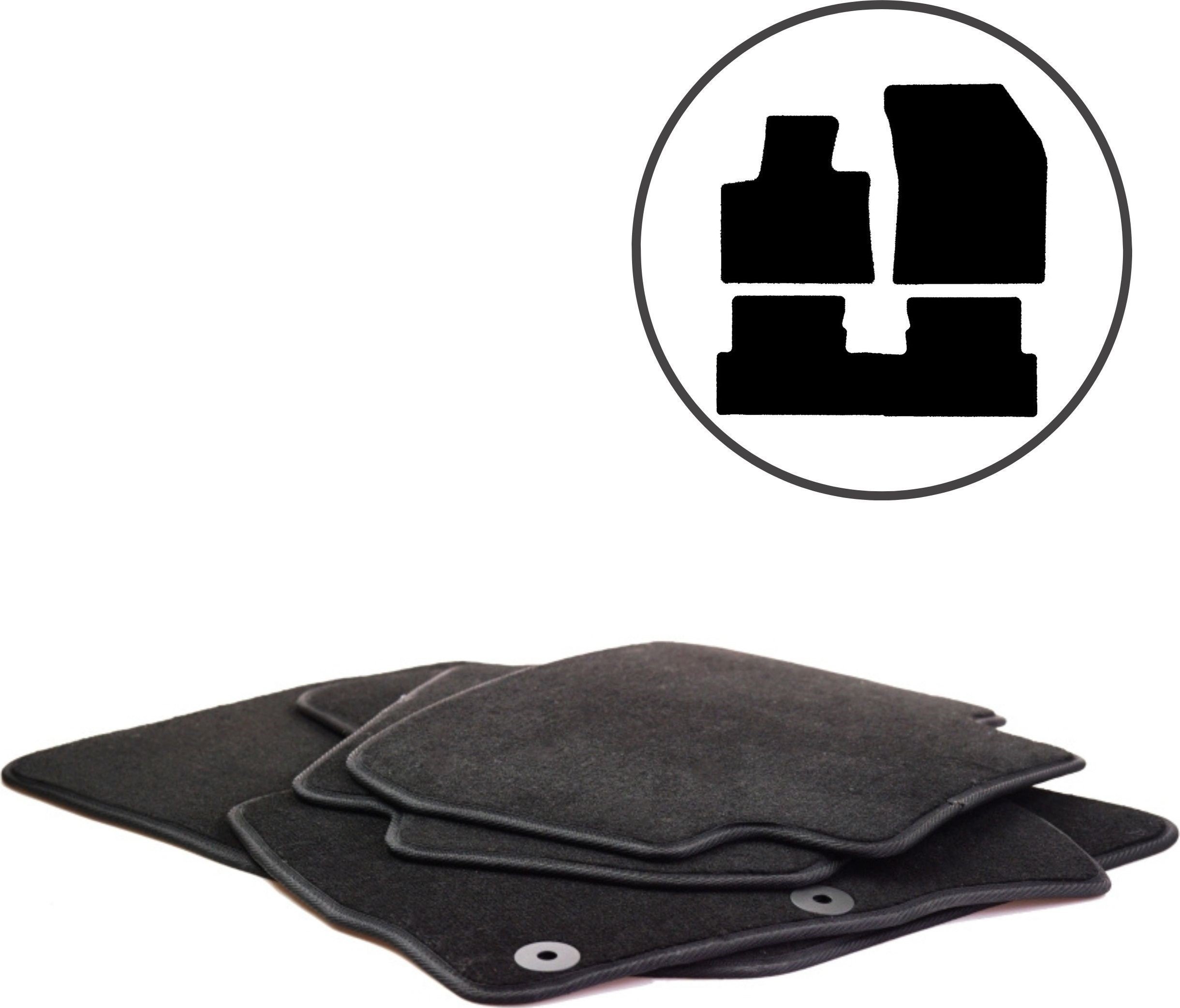 Dikel Dywaniki samochodowe welurowe 4szt Peugeot 3008 II