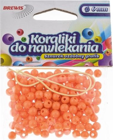BREWIS Koraliki do nawlekania 6mm K6-3 złoty Brewis