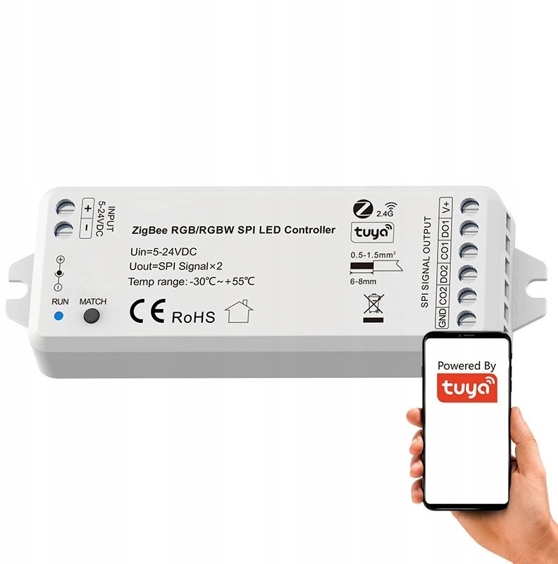 Tuya Kontroler LED COB SPI NEON RGBIC oświetlenie Seria SD ZigBee + RF
