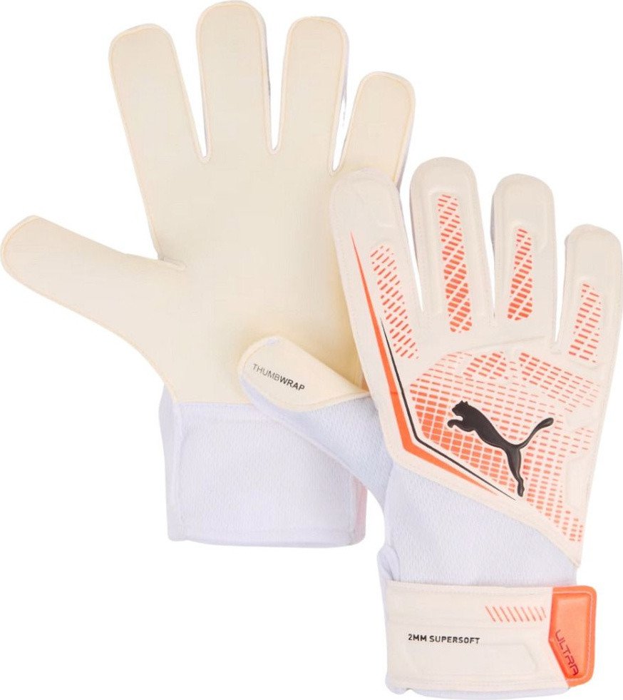 Rękawice bramkarskie Puma Ultra Play RC kremowo-pomarańczowe 41952 06 8