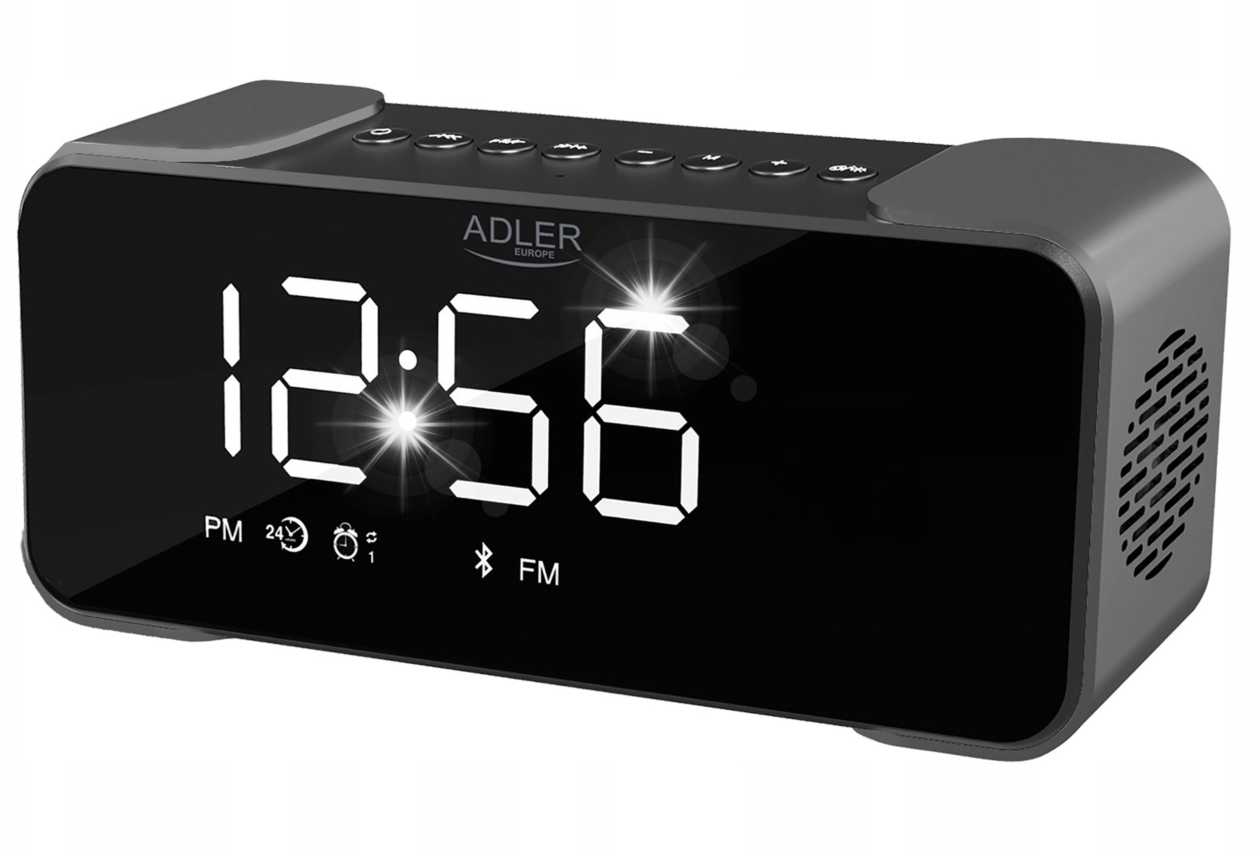 Radiobudzik Adler Radiobudzik bezprzewodowy bluetooth USB AUX LED SD FM