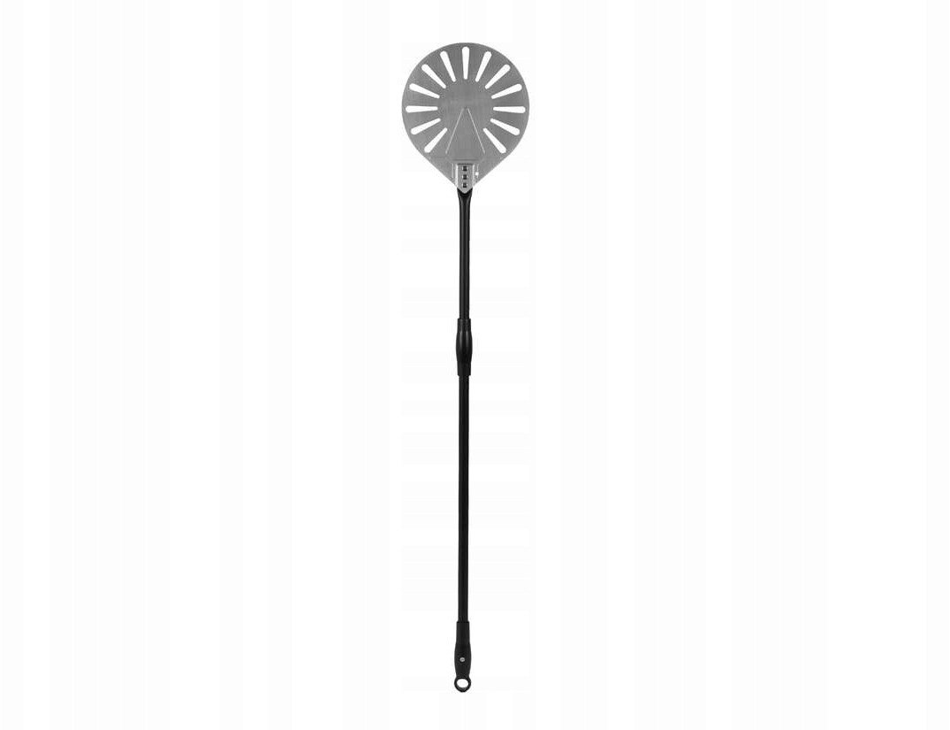 Perforowana łopata do pizzy z anodowanego aluminium z aluminiowym uchwytem, okrągła, 228x1200 mm | TECHNICA, Pizza Line