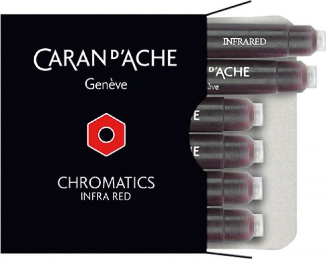 Caran d`Arche Naboje atramentowe Chromatics ciemny czerwony 6 sztuk