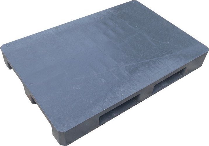 Becker Paleta plastikowa Euro 1200x800 mm, z płozami, powierzchnia gładka (kolor czarny)