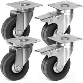 Vevor Kółka do wózka 75mm zestaw jezdny meblowy 4 szt. kół 220 Kg obrotowe hamulec (5907190139709)