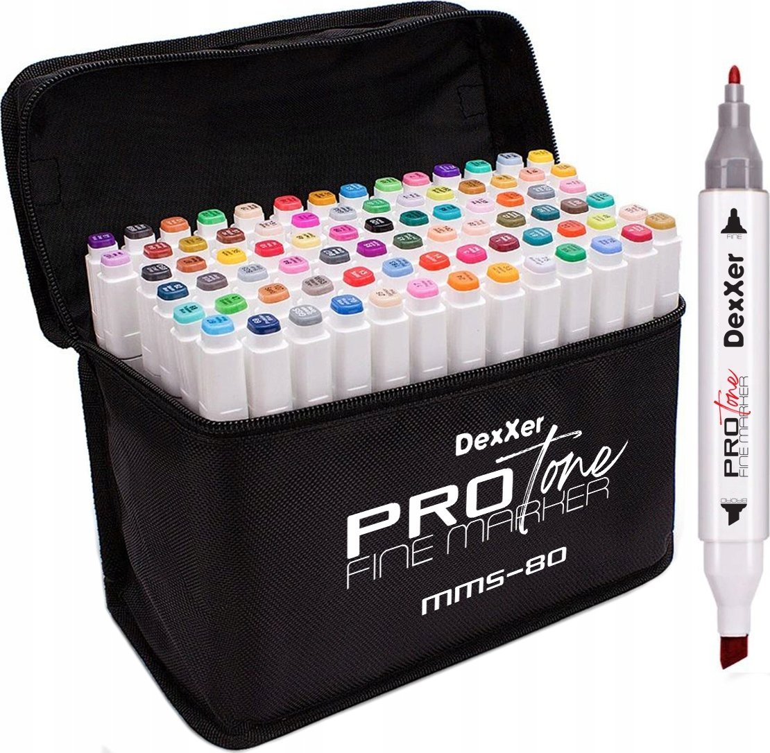 LeanToys ZESTAW MARKERÓW 80 SZT. BIAŁE ProTONE MMS-80