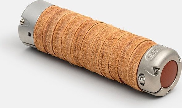 Brooks Chwyty PLUMP LEATHER GRIPS, Honey, Rozmiar 130 - Regulowany