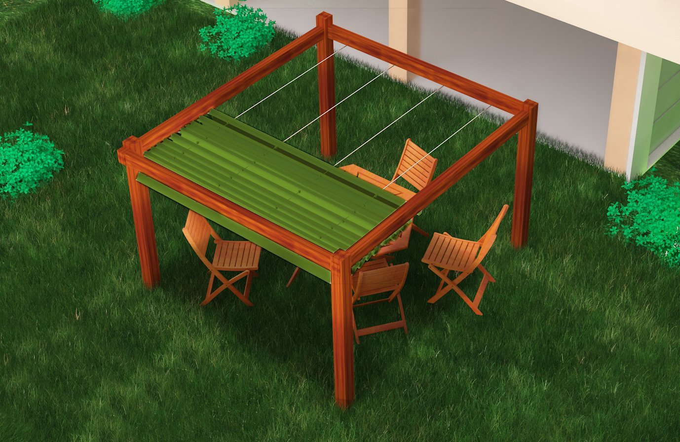 Roleta rzymska pozioma premium Decor 3x4 - Zielony