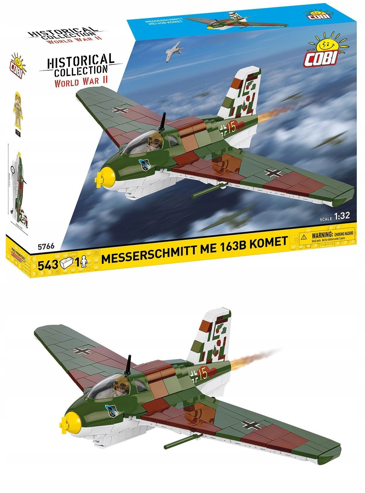 Cobi Klocki Messerschmitt Me 163B Komet 543 elementów