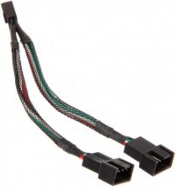 Aqua Computer 4-pin - 4-pin x2, 0.1m, Czarny (53124)