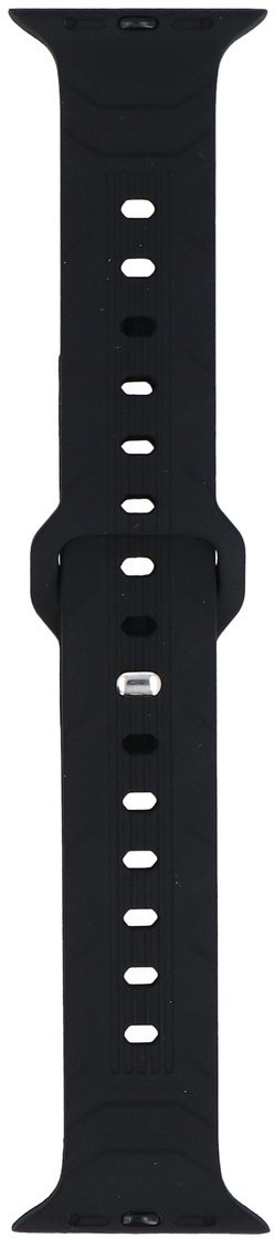 Pasek do smartwatcha GlacierX Silicone Wave Black do Apple Watch 42/44/45/49mm Czarny