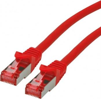Zdjęcia - Kabel Roline S/FTP Patchcord Cat.6 Component Level, LSOH, czerwony, 0.3 m 