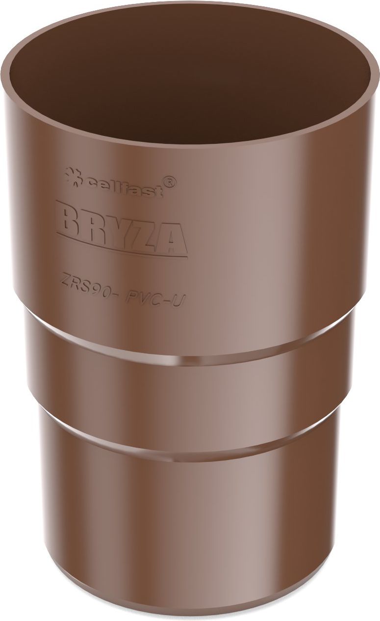 Bryza Złączka rury spustowej 90mm brąz (62-132)