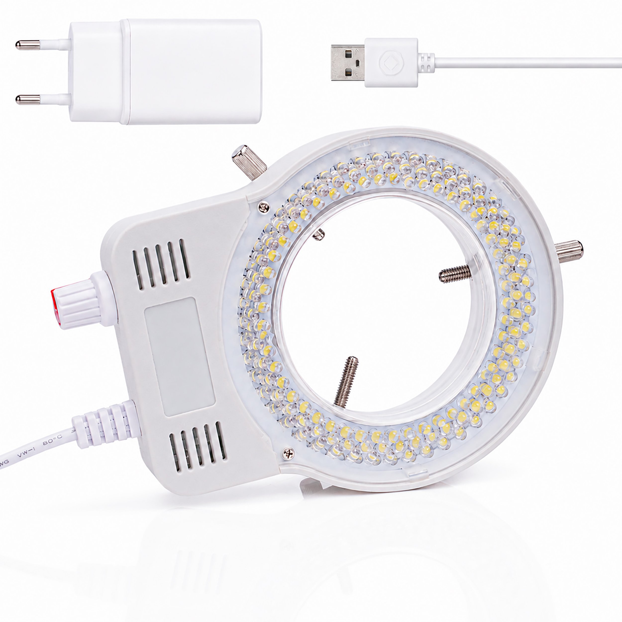 Techrebal Regulowany oświetlacz / oświetlenie 144x LED do mikroskopu biały