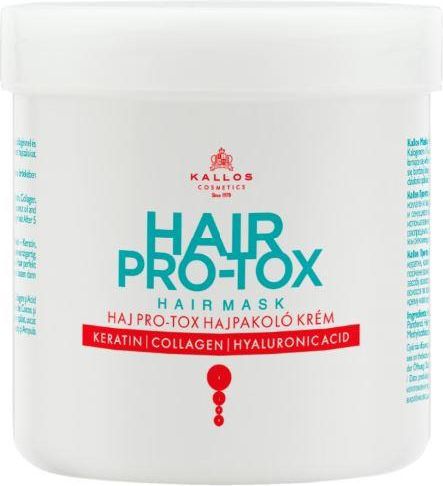 Kallos KJMN HAIR PRO-TOX Maska do Włosów z Keratyną, Kolagenem i Kwasem Hialuronowym 500 ml